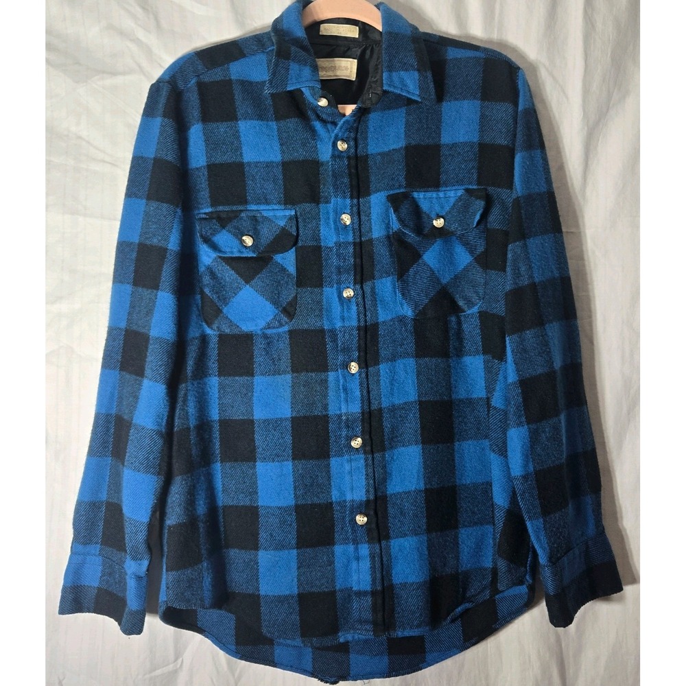 Timber Run Vintage Blue/Black Flannel Lumberjack Shirt No Size See Measurements